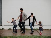 family walking